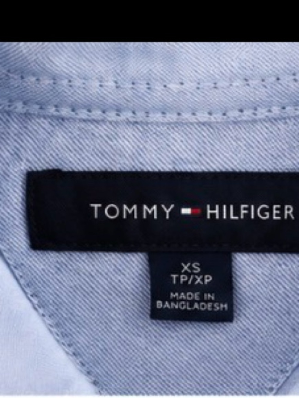 Tommy Hilfiger Button-Down Shirt – XS – Light Blue Flag Pocket - Picture 2 of 5